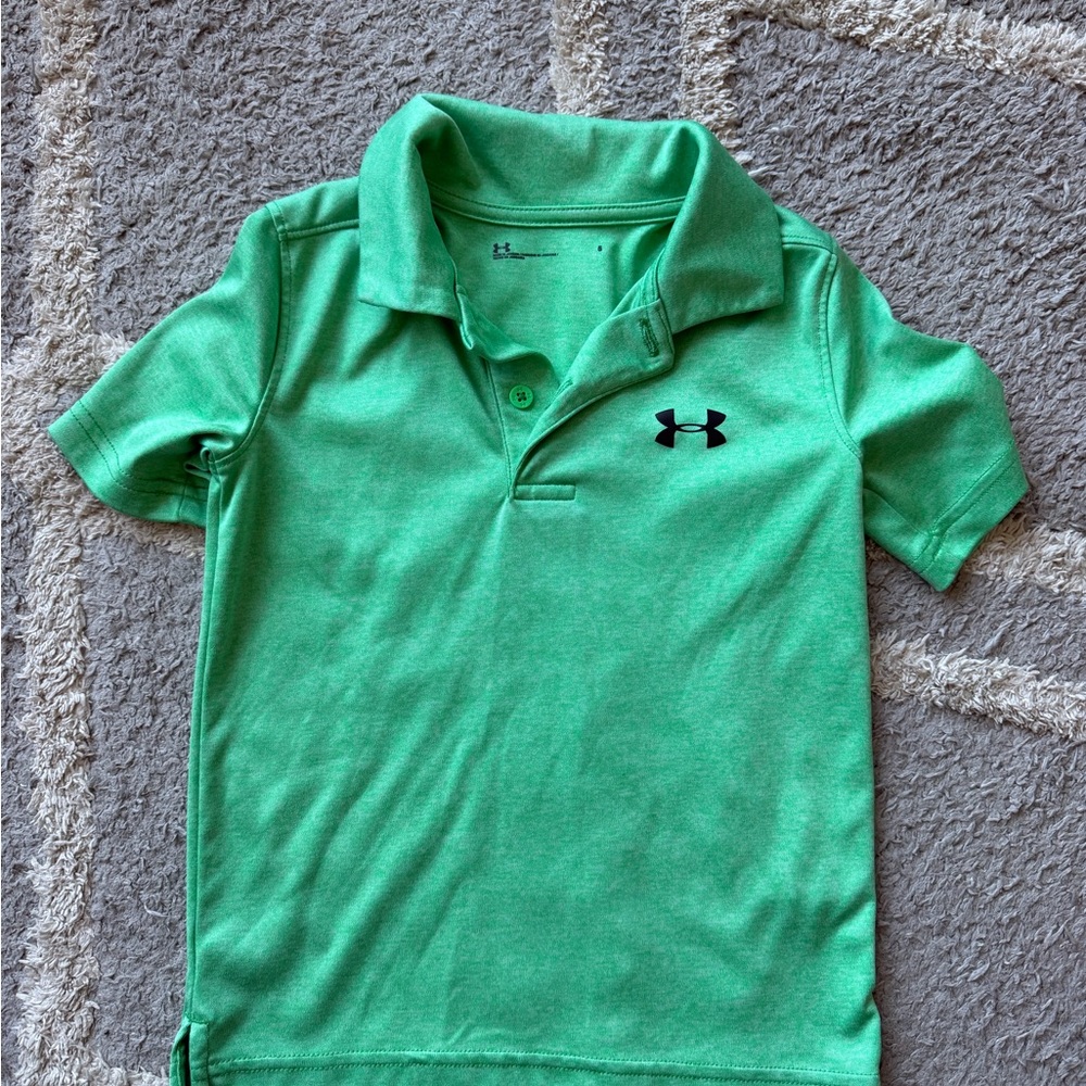 Under Armour Kids Polo Tops - Neon Green, Navy, Teal, Gray, Red - Picture 3 of 11